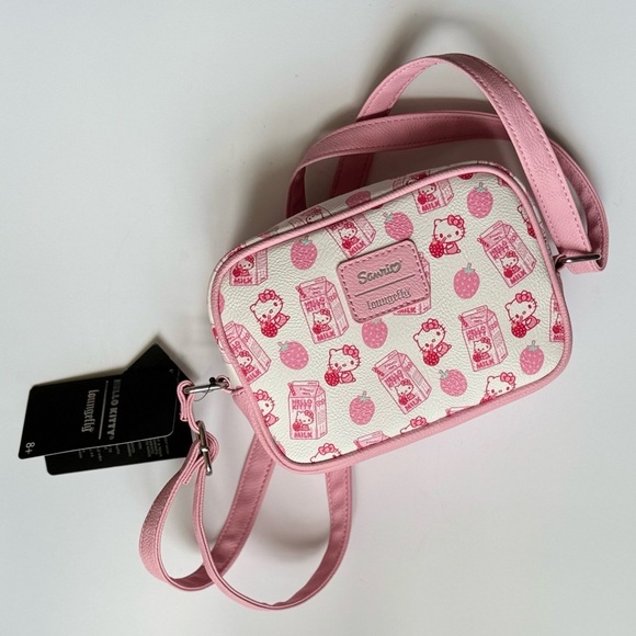 Hello Kitty Strawberry Milk Crossbody by Loungefly NWT - Picture 3 of 12
